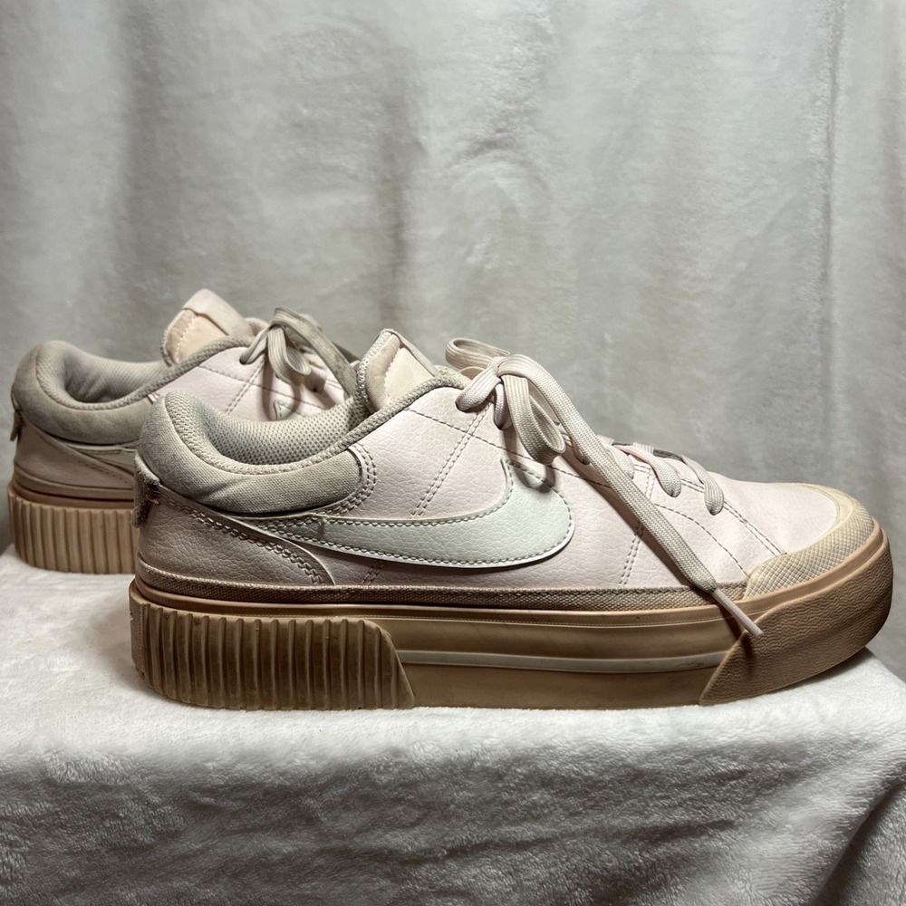 Nike Court Legacy Lift Pink Oxford Gum Platform Sneakers Women's 9.5 DM7590-600